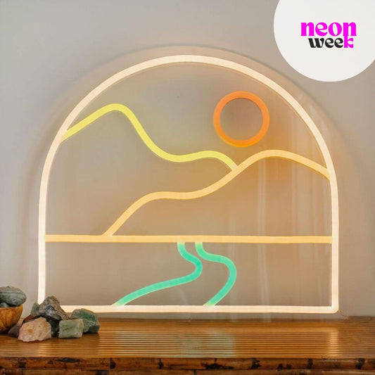 SUNSET MOUNTAIN ARCH - Neon LED Sign - Neon Week