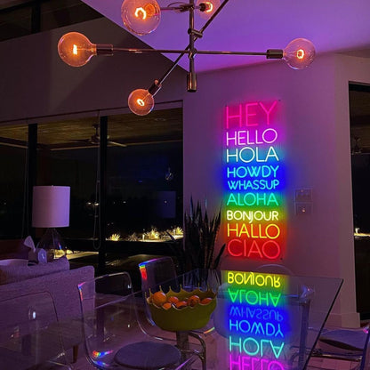 HEY HELLO HOLA - Neon LED - Neon Week