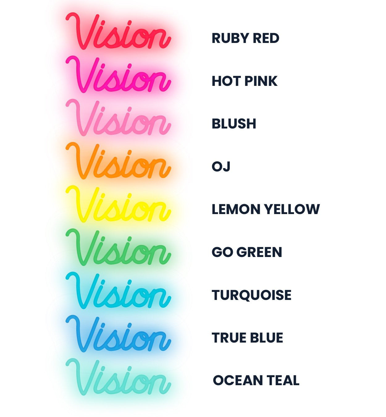 Vision Board Set - Colors Guide - Neon Week